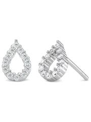 Beaverbrooks Sterling Silver Cubic Zirconia Pear Stud Earrings - Image 2 of 4