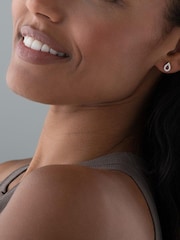 Beaverbrooks Sterling Silver Cubic Zirconia Pear Stud Earrings - Image 4 of 4