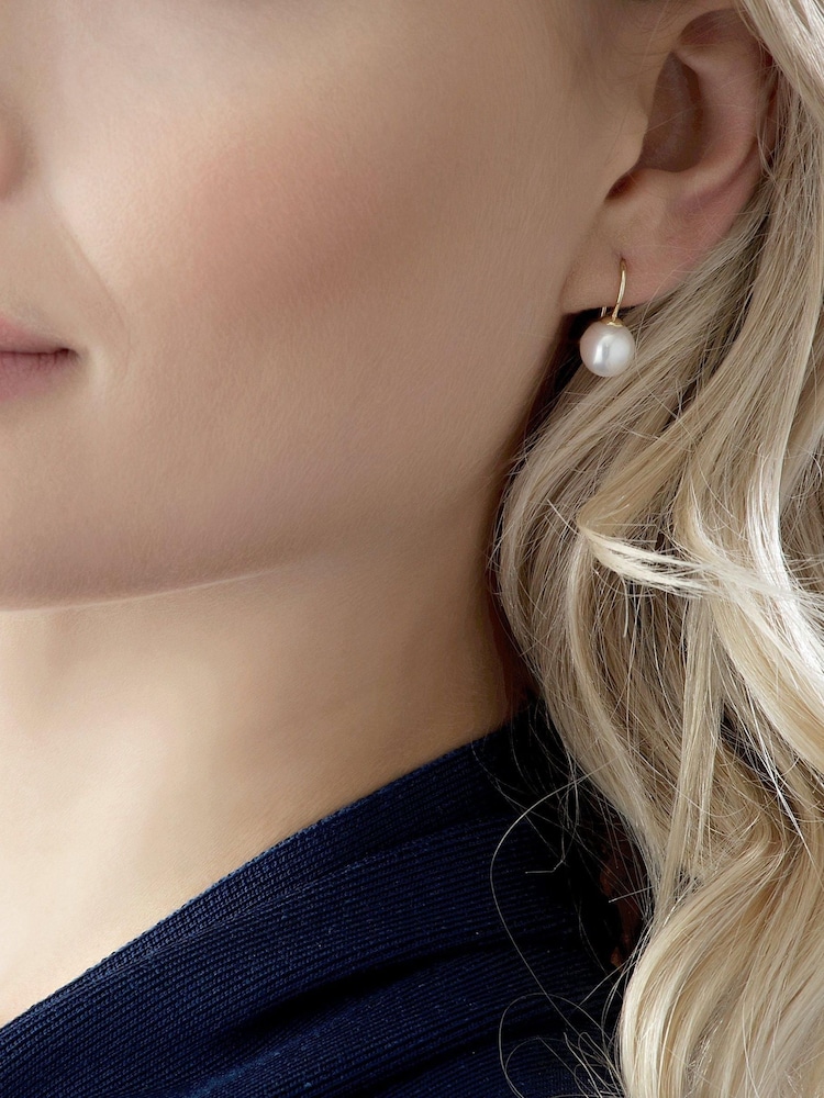 Beaverbrooks 9ct Yellow Gold Freshwater Cultured Pearl Earrings - Image 3 of 3