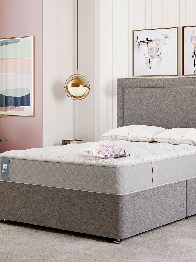 Sealy Silver Fox Advantage Claremont mattress and 4 Drawer Storage Divan Base Set - Image 1 of 7