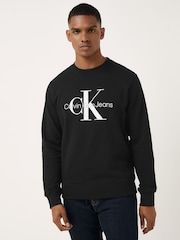 Calvin Klein Black 100% Cotton Crew Neck Jumper - Image 1 of 4