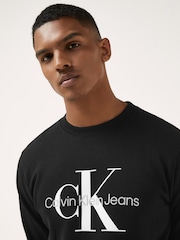 Calvin Klein Black 100% Cotton Crew Neck Jumper - Image 3 of 4