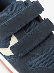 Navy Wide Fit (G) Double Strap Trainers - Image 4 of 5