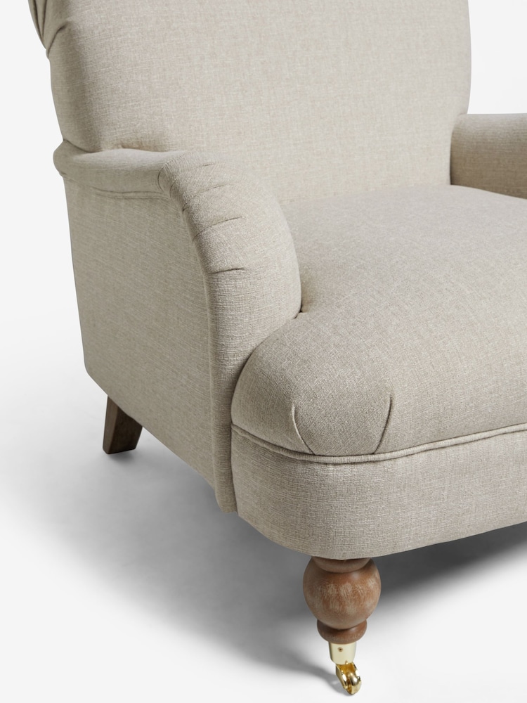 Tweedy Plain Light Natural Lilly Accent Chair - Image 2 of 9