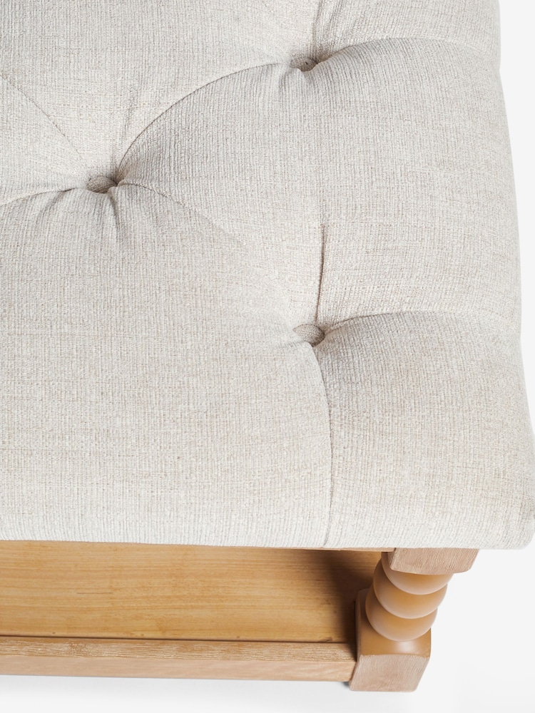 Tweedy Plain Light Natural Lancaster Coffee Table Large Footstool - Image 7 of 7