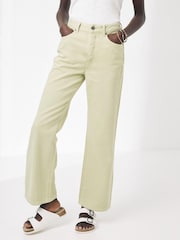 FatFace Green Ellen Coloured Wide Leg Jeans - Image 2 of 4