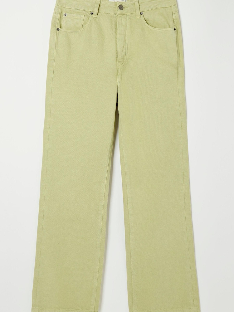 FatFace Green Ellen Coloured Wide Leg Jeans - Image 4 of 4