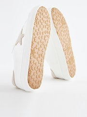 White Standard Fit (F) Star Lace-Up Trainers - Image 5 of 8