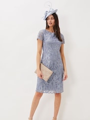Phase Eight Blue Bea Embroidered Dress - Image 2 of 6