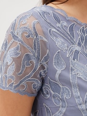 Phase Eight Blue Bea Embroidered Dress - Image 5 of 6