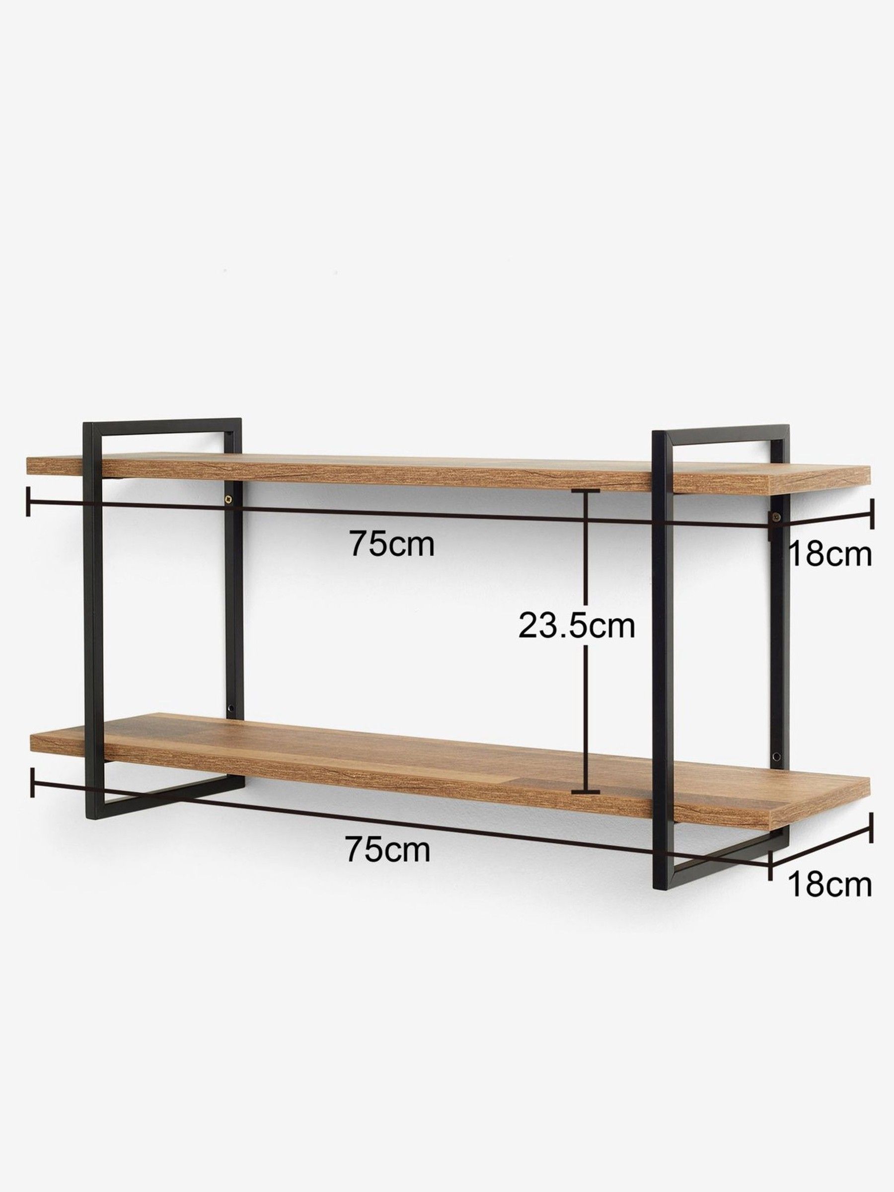 Buy Dark Bronx 2 Tier Wide Wall Shelves from Next South Africa
