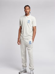 Franklin & Marshall Grey Mens Crest 100% Cotton Polo Shirt - Image 3 of 4
