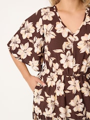 Yours Curve Floral Tiered Maxi Dress - Imagem 4 de 5