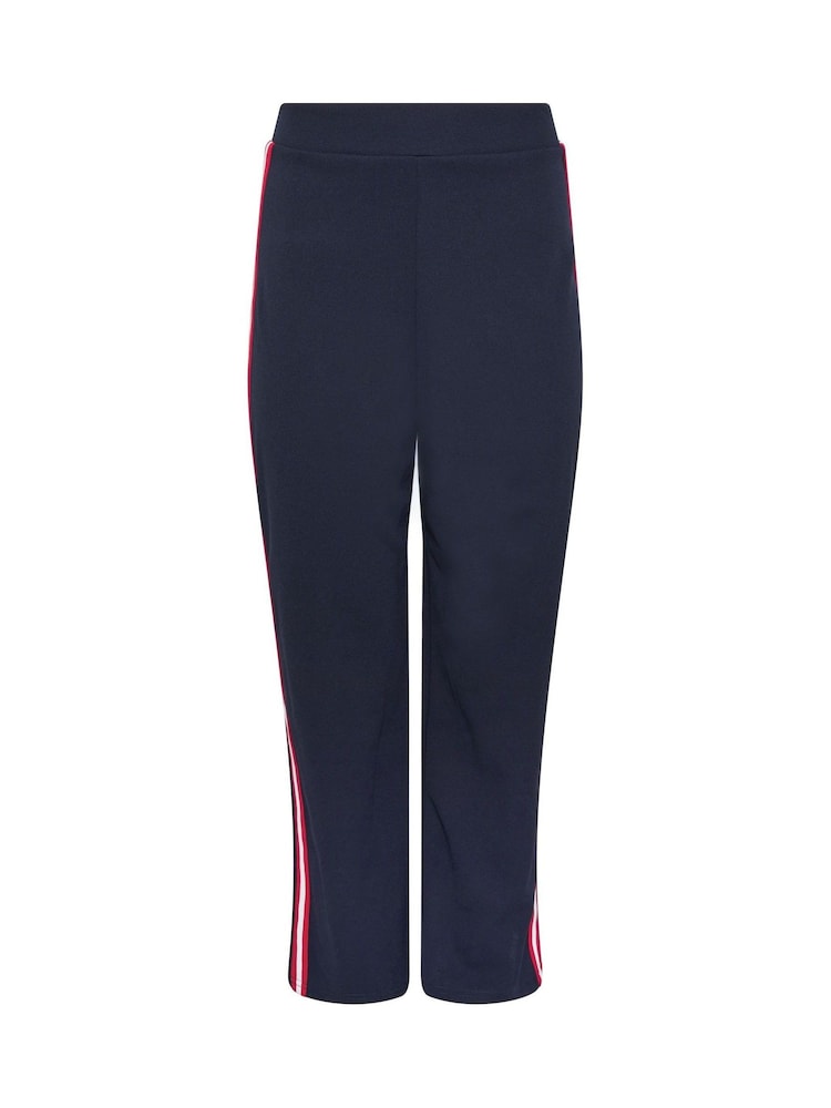 M&Co Blue Petite Stripe Wide Leg Trousers - Image 5 of 5 M&Co Blue Petite Stripe Wide Leg Trousers - Image 5 of 5