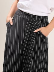 PixieGirl Petite Black Stripe Barrel Leg Trousers - Image 4 of 5