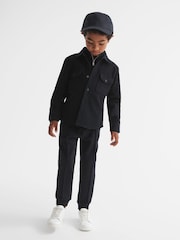 Reiss Navy Tampa Senior Twin Pocket Overshirt - Image 1 of 5