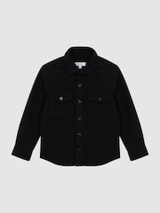 Reiss Navy Tampa Senior Twin Pocket Overshirt - Image 2 of 5