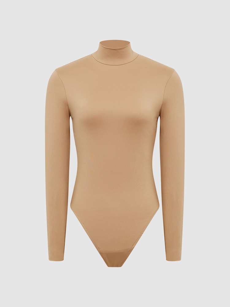 Reiss Camel Bertie Turtle Neck Jersey Body - Image 2 of 7