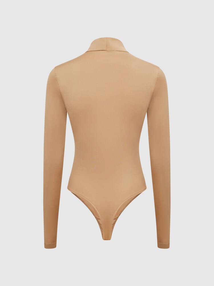 Reiss Camel Bertie Turtle Neck Jersey Body - Image 7 of 7