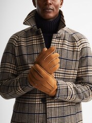 Reiss Neutral Aragon Shearling Gloves - Image 3 of 4