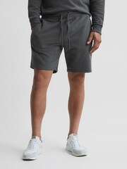 Reiss Olive Henry Garment Dye Jersey Shorts - Image 1 of 5