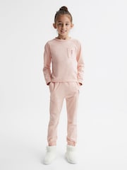 Reiss Pink Billy Junior Long Sleeve Embroidered Nightwear Top - Image 3 of 7