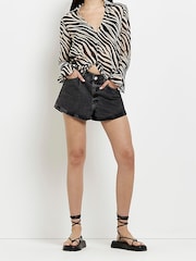 River Island White Frill Sleeve Chiffon Shirt - Image 1 of 5