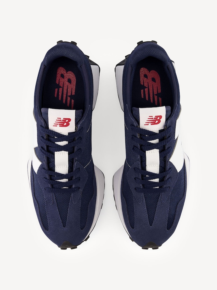 New Balance Navy/White Mens 327 Trainers - Image 10 of 12
