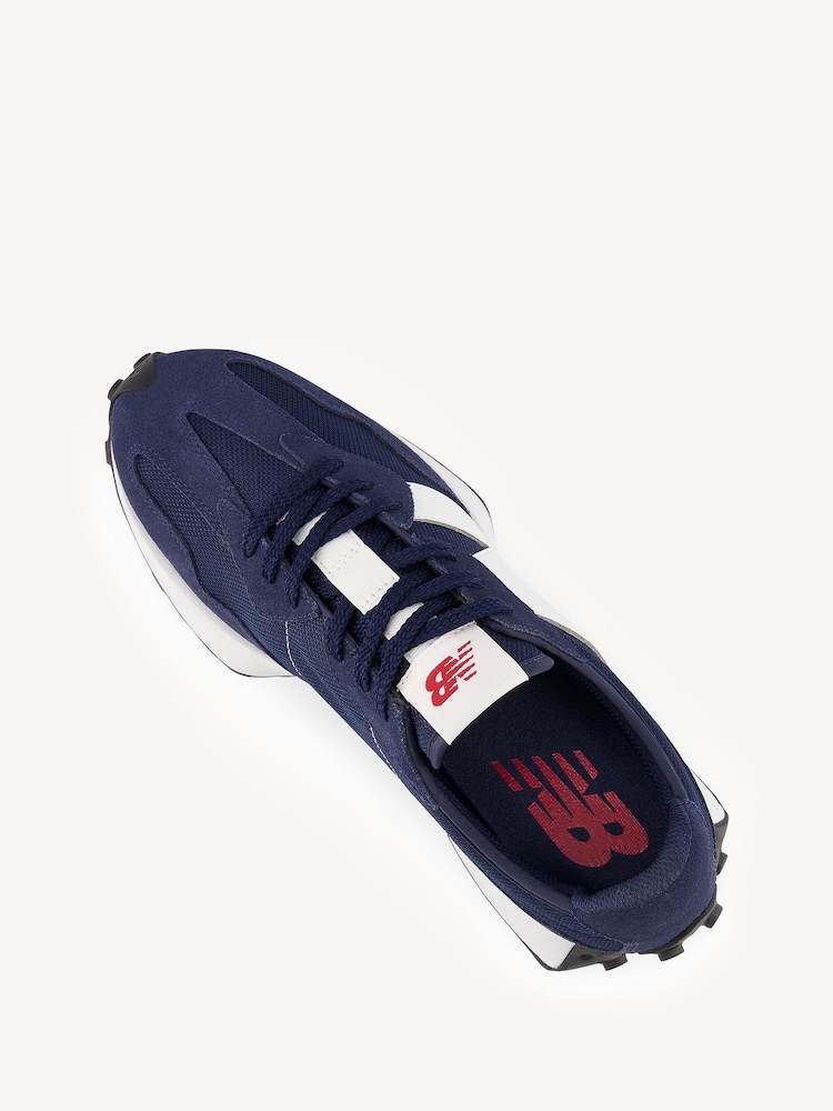 New Balance Navy/White Mens 327 Trainers - Image 6 of 12