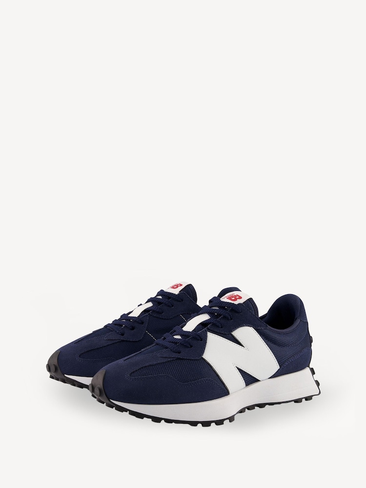 New Balance Navy/White Mens 327 Trainers - Image 8 of 12