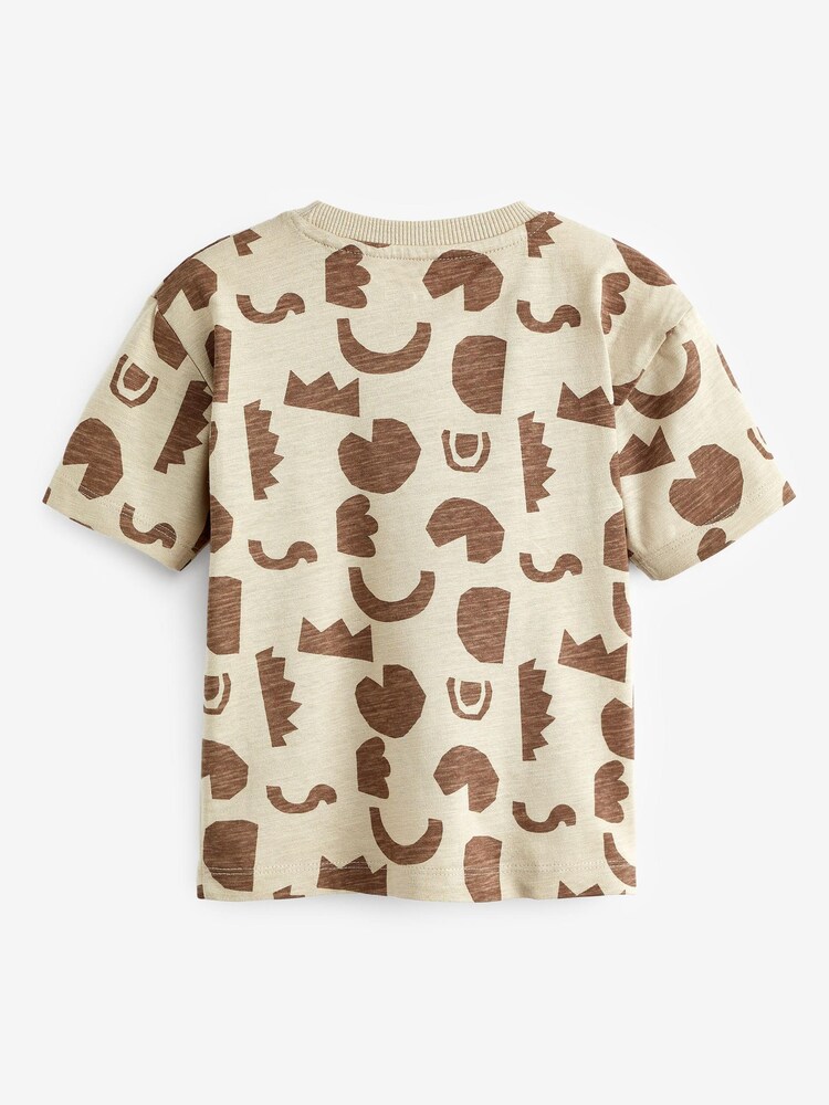 Hellbraun - Kurzarm-T-Shirt mit Tiermotiven im 3er-Pack (3 M.–7 J.) - Bild 3 von 3