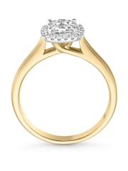 Beaverbrooks 9CT Yellow Gold Diamond Cluster Ring - Image 3 of 5
