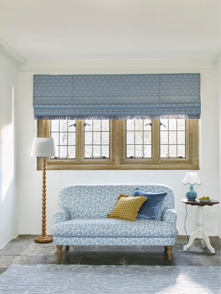Laura Ashley Cariad Spray Newport Blue Clipsham Small 2 Seater Sofa - Image 1 of 8