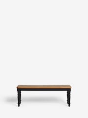 Rockett St George Black Apothecary Style Dining Bench - Image 2 of 5