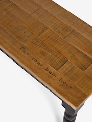 Rockett St George Black Apothecary Style Dining Bench - Image 4 of 5