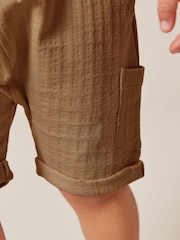 Hellbraun - Leichte, texturierte Jersey-Shorts aus 100 % Baumwolle (3M.–7J.) - Bild 4 von 7
