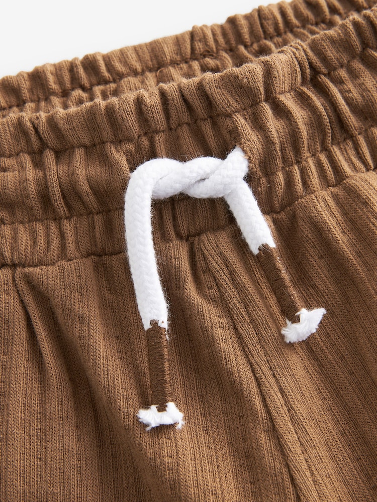 Hellbraun - Leichte, texturierte Jersey-Shorts aus 100 % Baumwolle (3M.–7J.) - Bild 7 von 7