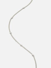 Accessorize Sterling Silver Bobble Chain Anklet - Image 2 of 4
