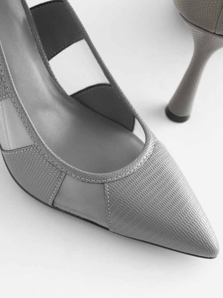 Grey Forever Comfort® Mesh Panel Court Shoes - Image 8 of 8