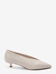 Bone Cream Forever Comfort® High Cut Kitten Heel Court Shoes - Image 1 of 5
