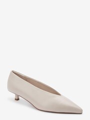 Bone Cream Forever Comfort® High Cut Kitten Heel Court Shoes - Image 2 of 5