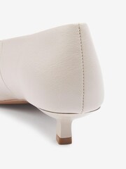 Bone Cream Forever Comfort® High Cut Kitten Heel Court Shoes - Image 4 of 5
