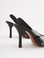 Black Signature Forever Comfort® Leather Twist Sandals - Image 1 of 5
