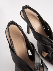 Black Signature Forever Comfort® Leather Twist Sandals - Image 2 of 5