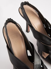 Black Signature Forever Comfort® Leather Twist Sandals - Image 4 of 5