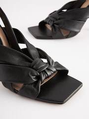 Black Signature Forever Comfort® Leather Twist Sandals - Image 5 of 5