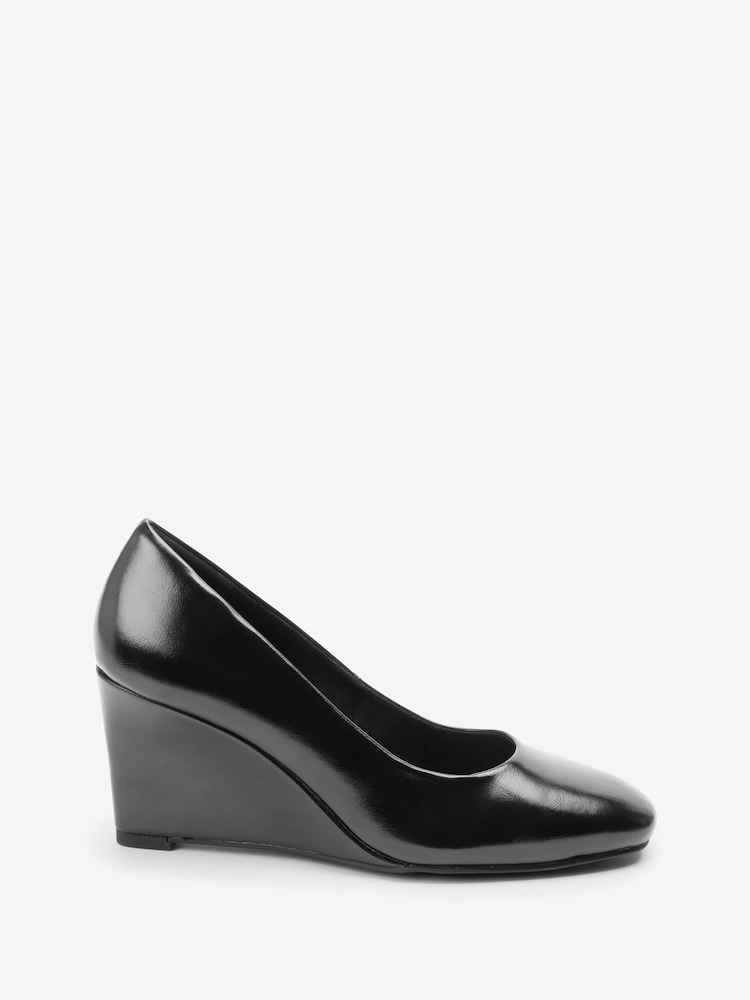 Black Forever Comfort® Round Toe Wedges - Image 1 of 4