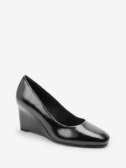 Black Forever Comfort® Round Toe Wedges - Image 2 of 4
