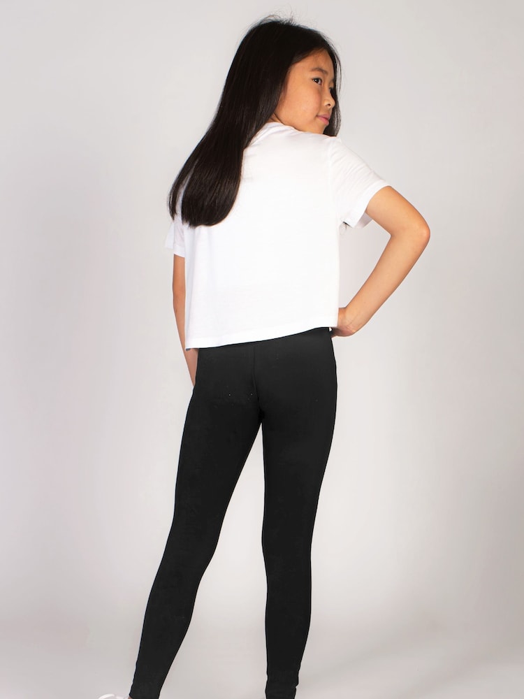Pineapple White Stud Logo Girls Crop T-Shirt - Image 2 of 5