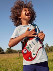 Boden Grey 100% Cotton Front And Back Guitar T-Shirt - Image 1 of 6